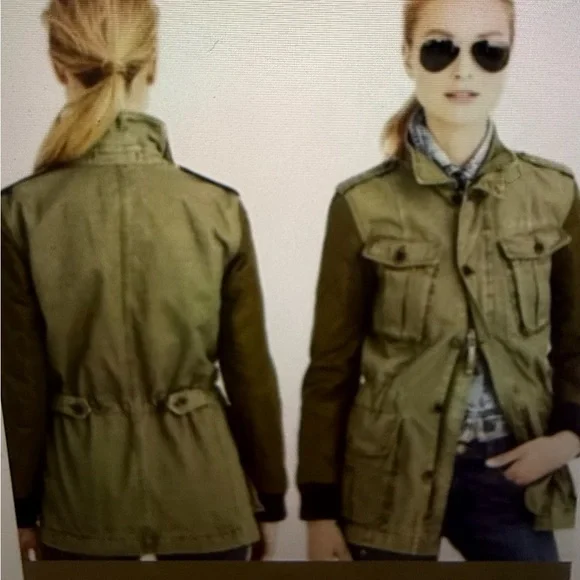 Women’s J. Crew Quilted Olive Green Fatigue Jacket! NWOT - Picture 3 of 8
